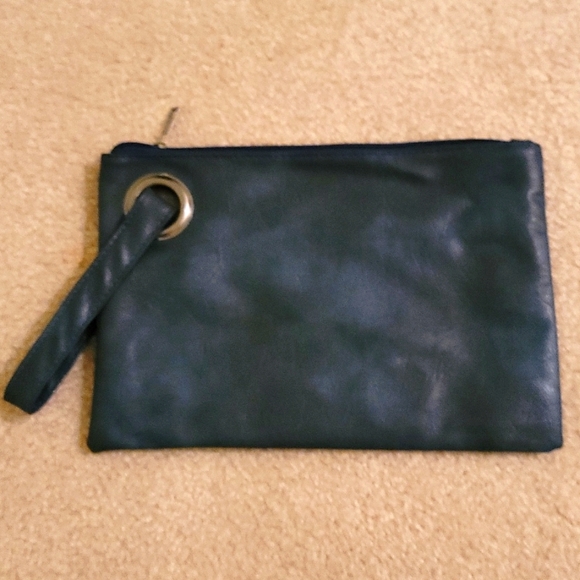 Handbags - New BOUTIQUE Indigo Clutch Purse Fx Leather